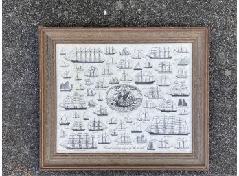 FRAMED 'GREAT SAILING SHIPS OF THE WORLD'