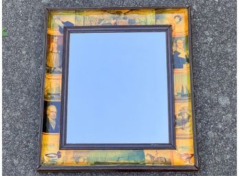 DECORATIVE DECOUPAGE PATRIOTIC WALL MIRROR