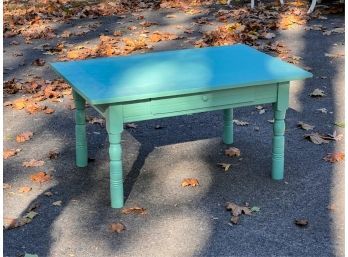 PAINTED VICTORIAN (1) DRAWER COFFEE TABLE