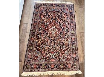 VINTAGE PERSIAN HAND WOVEN HAMADAN STYLE  AREA RUG