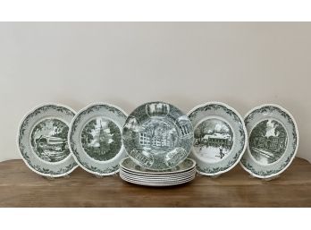 (11) ROYAL CAULDON DARTMOUTH PLATES & (1) OTHER