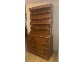 COLONIAL REVIVAL ROCK MAPLE STEPBACK CUPBOARD