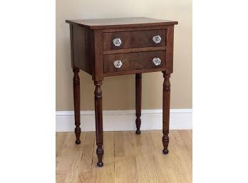 (2) DRAWER EMPIRE MAHOGANY STAND