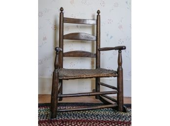 (18th/19th c) LADDER BACK ROCKER with SPLIT ASH SE