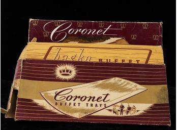 VINTAGE CORONET LE LUXE LAP & BUFFET TRAYS