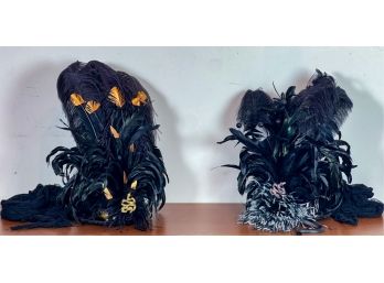 (2) HANDCRAFTED MARDI GRAS/HALLOWEEN TOP HATS