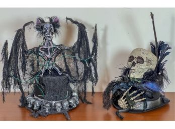 (2) HANDCRAFTED MARDI GRAS/HALLOWEEN TOP HATS