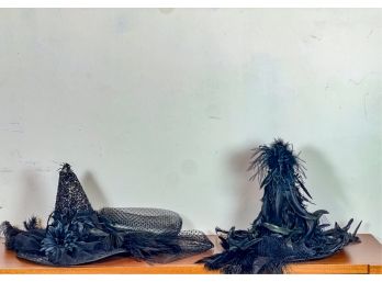 (2) HANDCRAFTED HALLOWEEN WITCH HATS