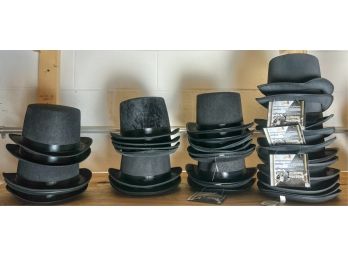 COLLECTION OF HALLOWEEN COSTUME BOWLERS & TOP HATS