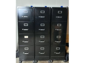 (3) METAL FILING CABINETS