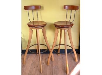 PR BRADFORD WOODWORKING PITCHFORK STOOLS