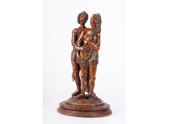 VICTORIAN CARVING of a CLASSICAL GRECIAN COUPLE