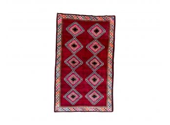 CONTEMPORARY HANDMADE WOOL ORIENTAL RUG