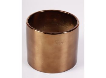 CYLINDRICAL COPPER LUSTER FLOWER POT