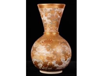 (19th c) GOLD GILDED SATSUMA VASE