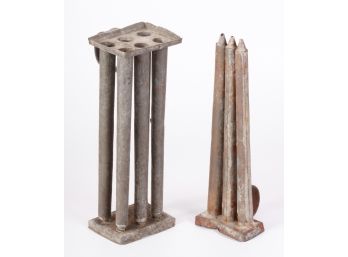 (2) TIN CANDLE MOLDS