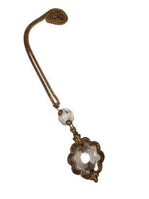 Vintage Crystal Pendant Necklace #6446