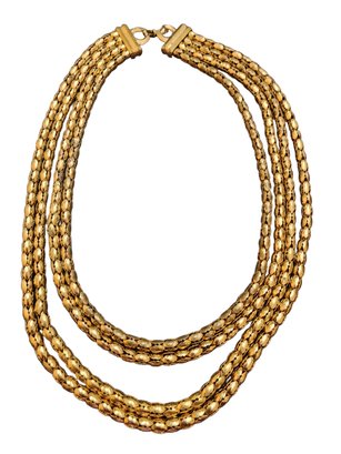 Vintage  Older 4 Strand Chain Necklace #6459