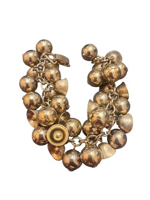 Vintage Balls And Bellsn Charm Bracelet #6461