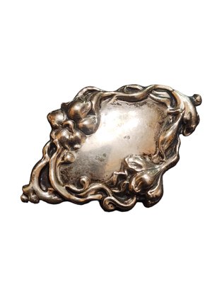Vintage Art Nouveau Silver Tone Necklace # 6495