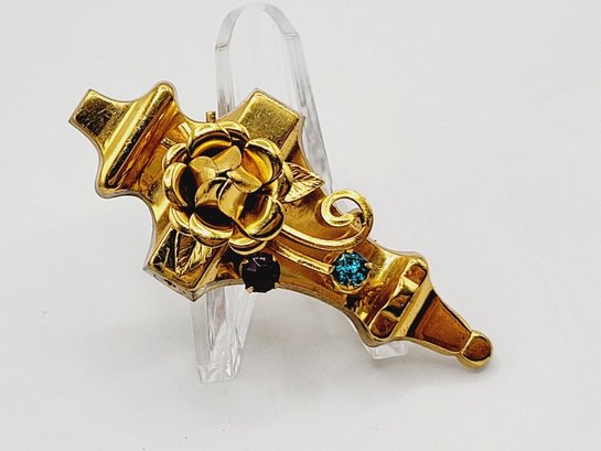 Attributed To Coro Door Knocker Style Vintage Brooch (A125)