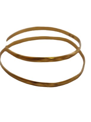 Vintage Heavy Pair Of 22kt Bangle Bracelets (a5314)