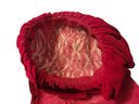 Vintage Schiparelli Shocking Pink Velvet Hat With Rhinestones And Hat Box # 6369