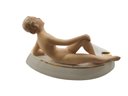 Vintage Signed Gerold Porzellan West Germany Bavaria Art Deco Nude Ashtray #6372