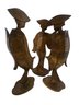 Vintage Trio Of Brass/ Bronze MCM Asian Figurine Statues #6395
