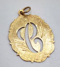 Vintage 14 K Gold Initial Charm