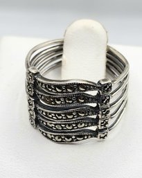 Vintage Sterling Silver Marcasite Ring