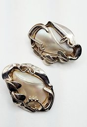 Sterling Silver 925 Designer Vintage Earrings