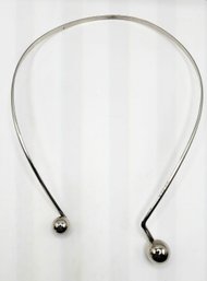 Vintage MCM Chrome Collar Necklace