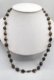 Vintage Millefiori Glass Beaded Necklace