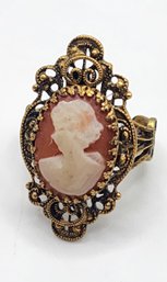 Vintage NOS Adjustable Cameo Ring