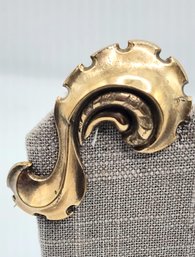 Antique Gold Filled Hinged Swirl Brooch Pin