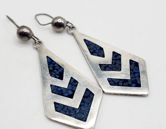 Vintage Signed Mexico 925 Sterling Silver Earrings