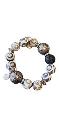 Vintage Semi Precious NOS Bee Charming Stretch Bracelet