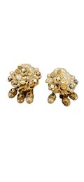 5/53 Vintage Haskell Style Hand Made Clip Earrings