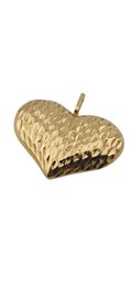 Vintage Hammered 14kt Puffy Heart Charm 5/103