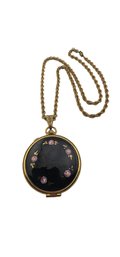 Vintage Enamel Large Locket Necklace 5/102