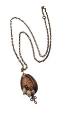 Victorian Shell And Gold Filled Pendant Necklace Very Unique 5/106