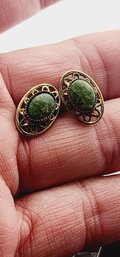 Vintage Jadeite Pierced Earrings 5/125