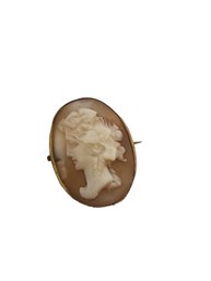 7/8045 Vintage Tiny Left Facing Cameo Brooch