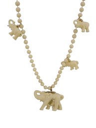 Vintage Acrylic Hong Kong Elephant Necklace # 6034