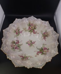 Vintage MZ Austria Fancy Porcelain Bowl # 6274