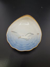 Vintage Signed B And G Seagull Shell Tiny Dish #6278