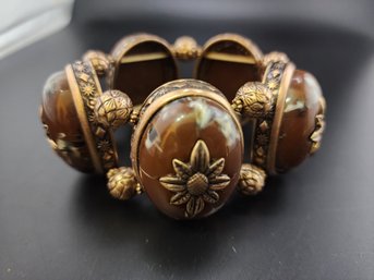 Vintage Resin Large Stretch Bracelet