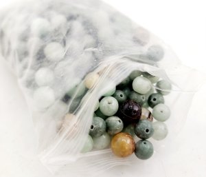 Vintage 8mm Faux Aventurine Loose Beads (A4326)