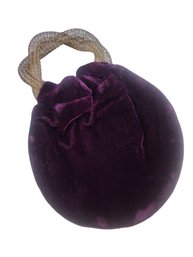 Very Cute Small Velvet And Coil Twisted Handle Bag NANCY BABICH #6397